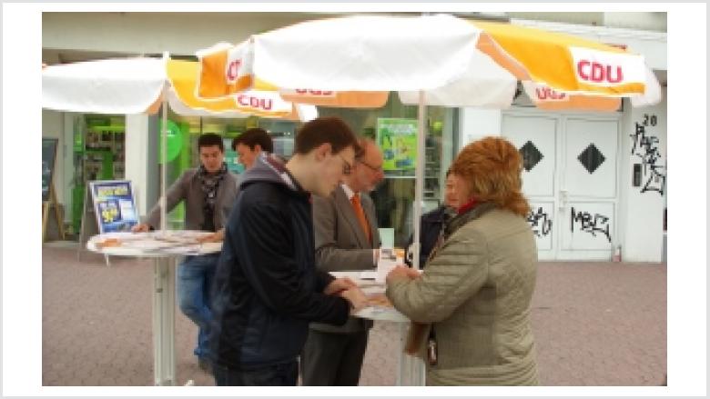 Infostand des CDU-Kreisverbandes Infostand des CDU-Kreisverbandes
